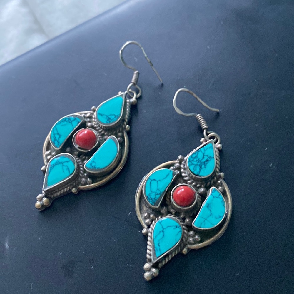925 Sterling Silver and Gemstone Earrings